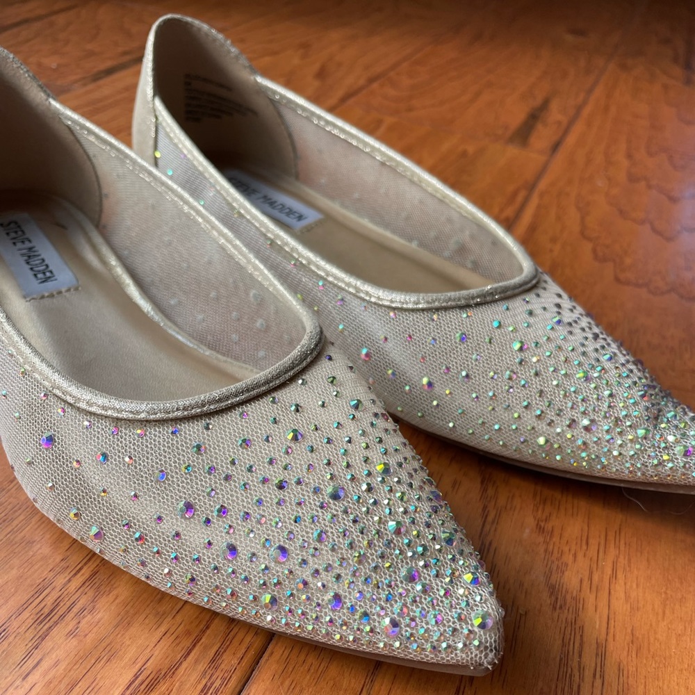 Steve Madden crystal ballet flats sz 6